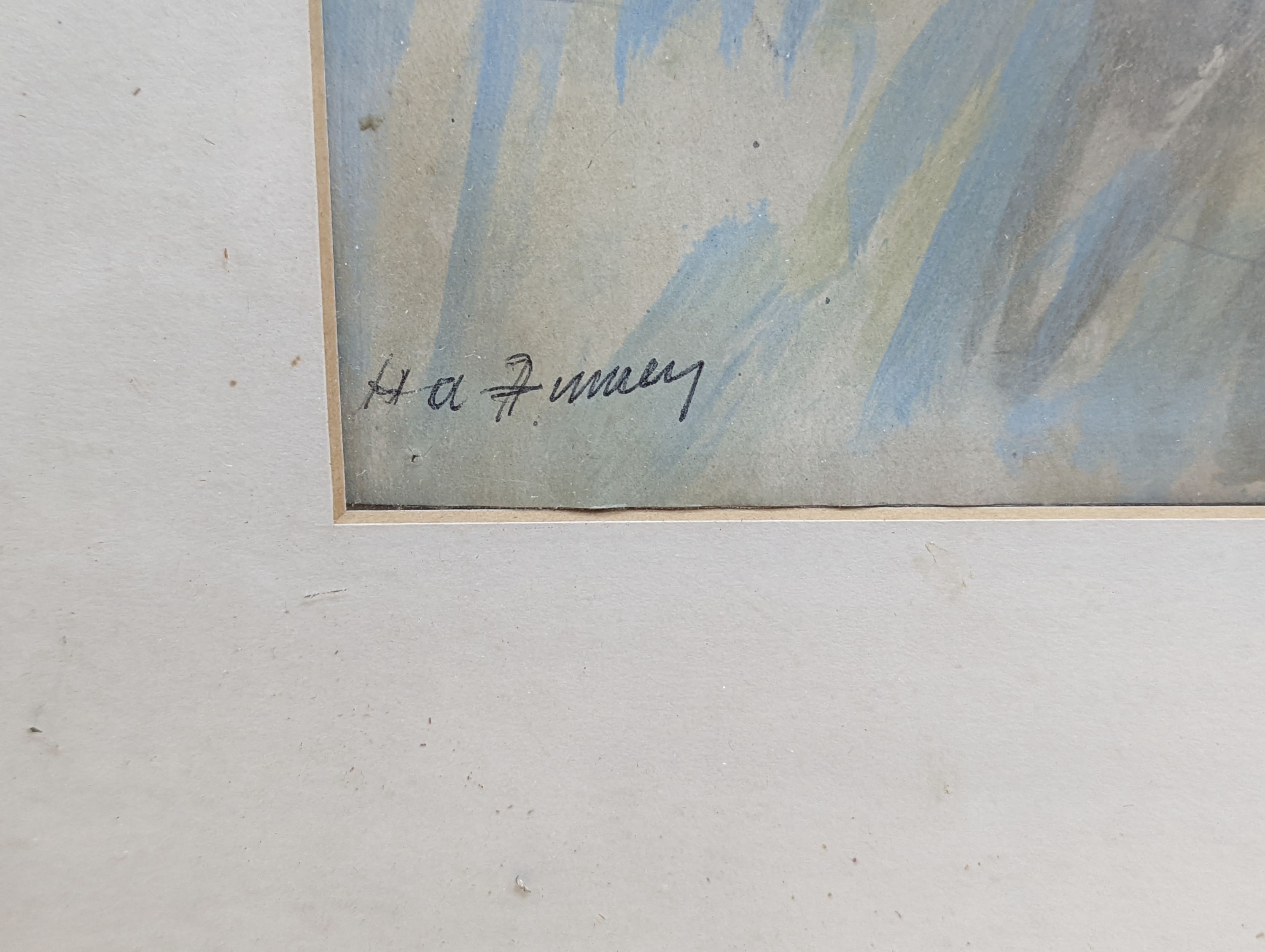 Hubert Arthur Finney (1905-1991), watercolour, Skaters in winter, signed, 41 x 57cm